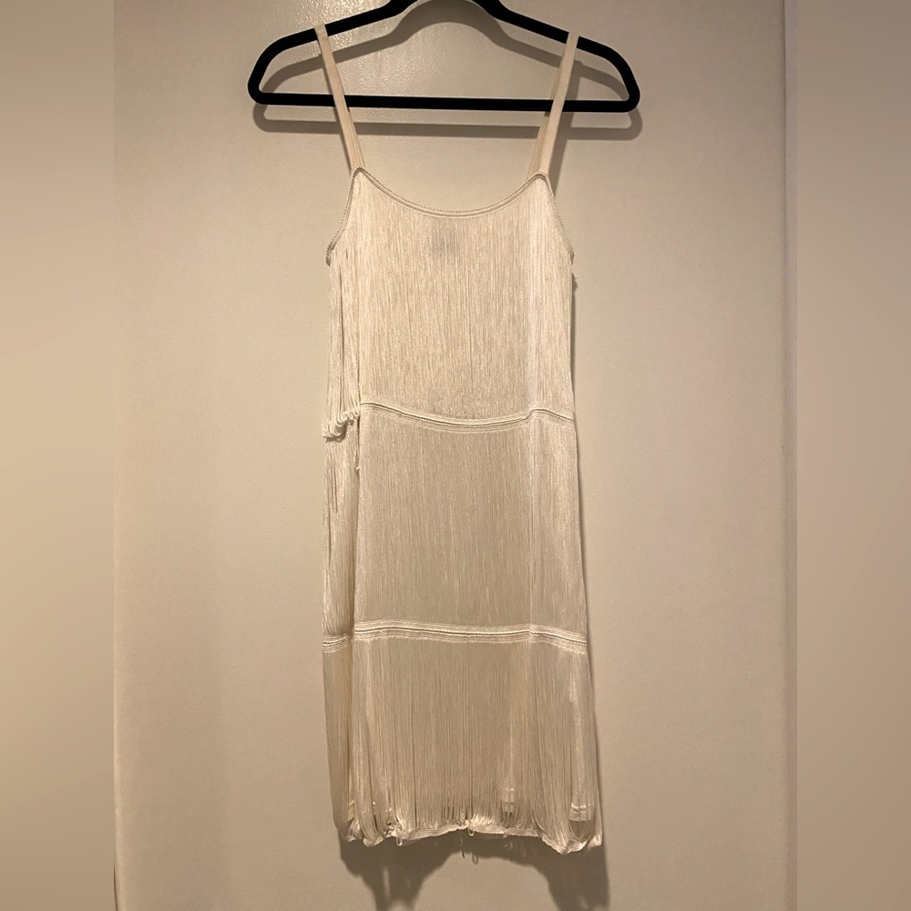 Flapper style fringe dress - Ivory